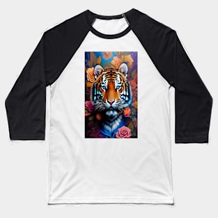 Dreamy Stunning Animals - Exotic Floral Tiger Art Baseball T-Shirt